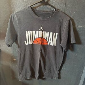 Kids Air Jordan Jumpman Dark Grey Short Sleeve Tshirt